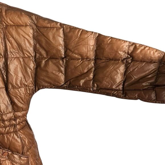 Free People Coat S Brown Movement Patricia‎ Packable Poncho Puffer Oversized - Picture 16 of 16